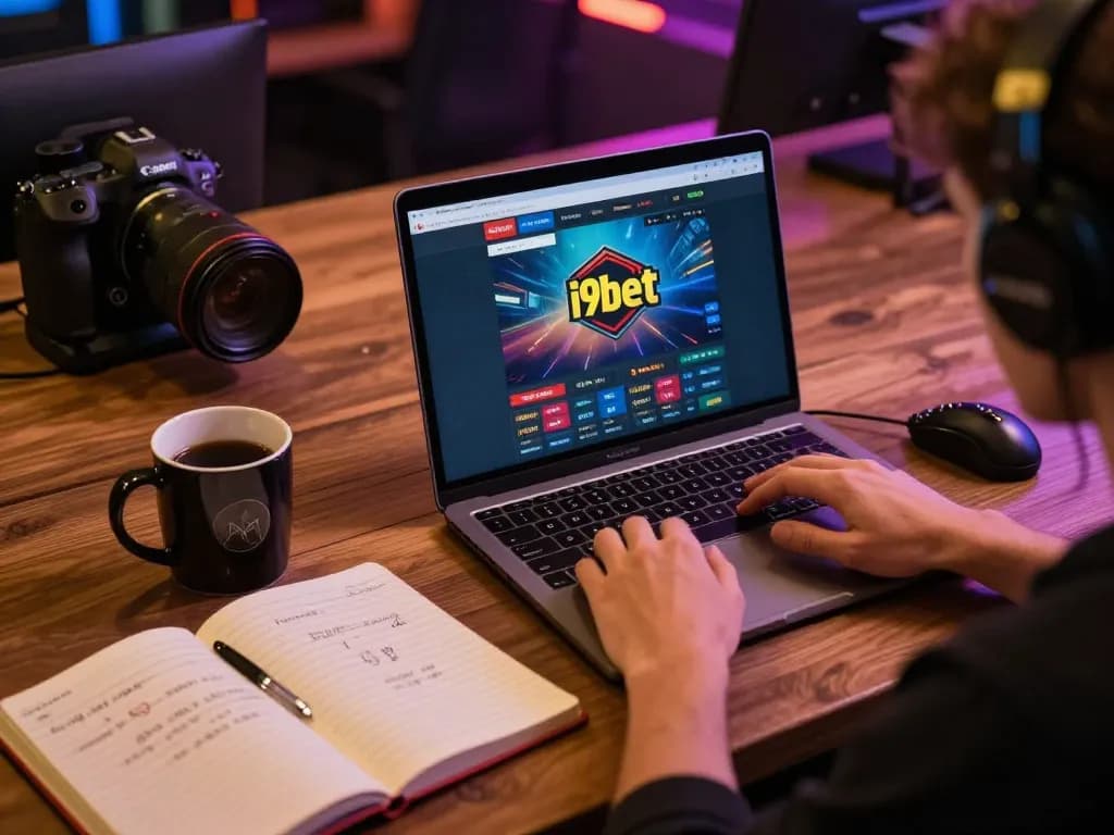 Play casino games on i9bet platform with engaging online gaming setup and strategic notes.