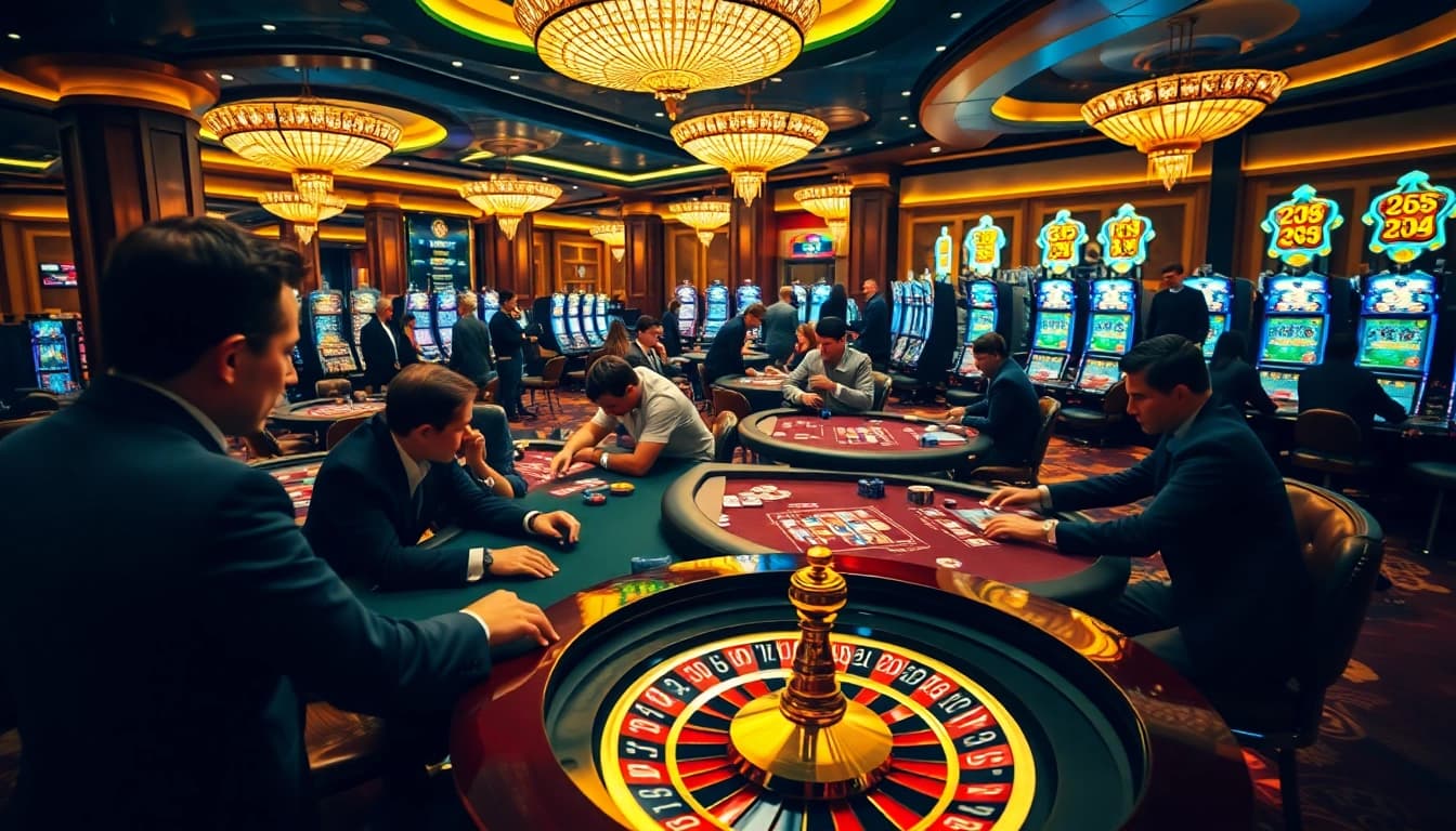 Experience the thrill of betting with a vibrant casino atmosphere at https://bl-555.io/, featuring poker tables and roulette wheels.