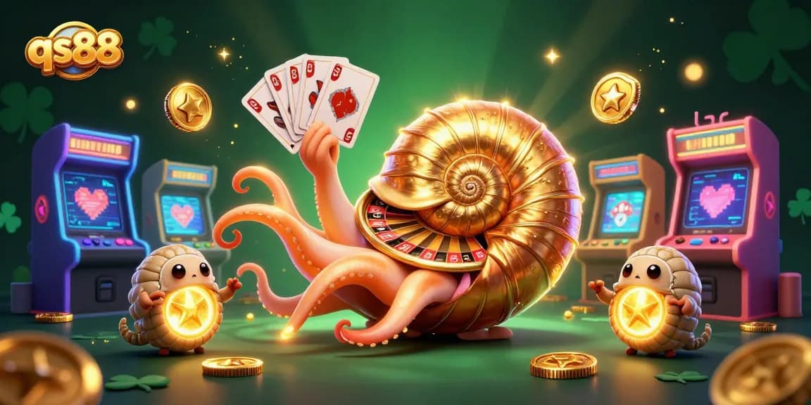 Engage with qs88 at a lively online casino featuring vibrant characters and game elements.