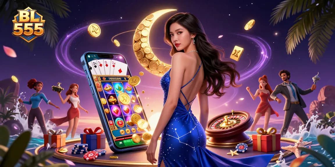Experience the thrill of winning at BL 555 with vibrant slot games and rich casino elements.