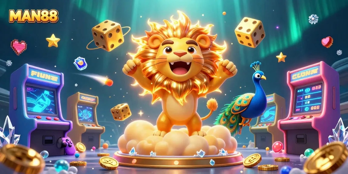 Engage with MAN88 as you explore vibrant casino gaming elements and rich 3D characters in action.