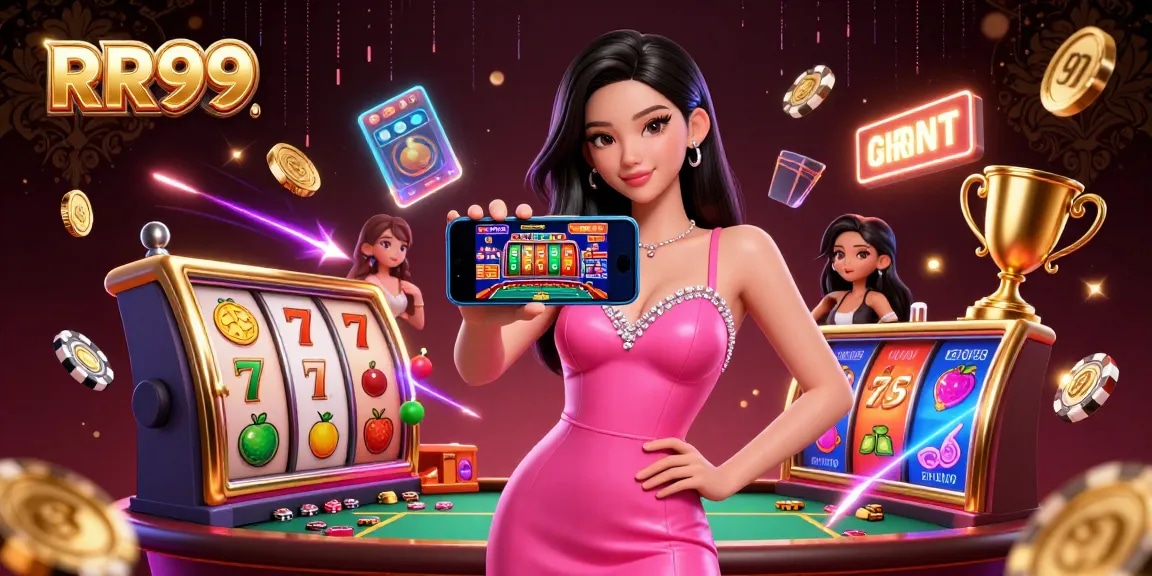 Engage in winning strategies at RR99 with a stunning Asian woman experiencing live dealer games.