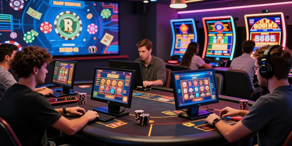 Online gaming session at TRANG CHỦ LC88, showcasing vibrant casino games and players enjoying immersive experiences.