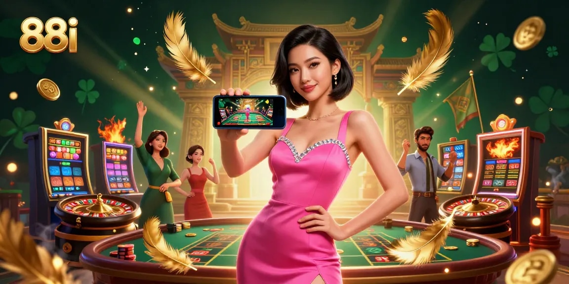 Experience the excitement with 88i in a lively casino scene featuring dynamic gameplay elements and stunning visuals.
