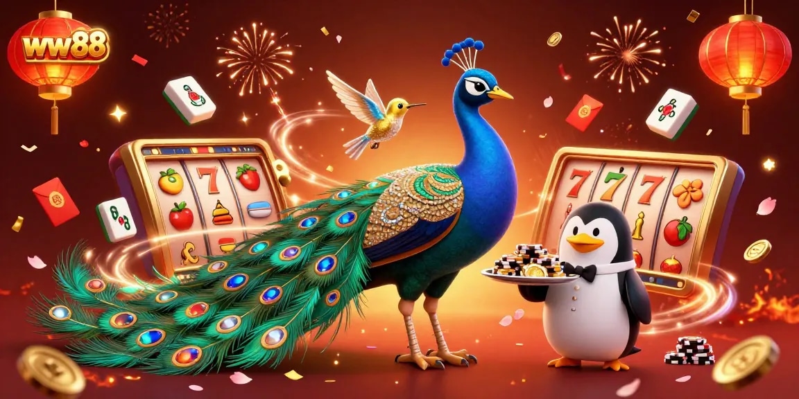 Engage with the vibrant world of ww88 through a dynamic casino scene featuring colorful characters and rich game elements.
