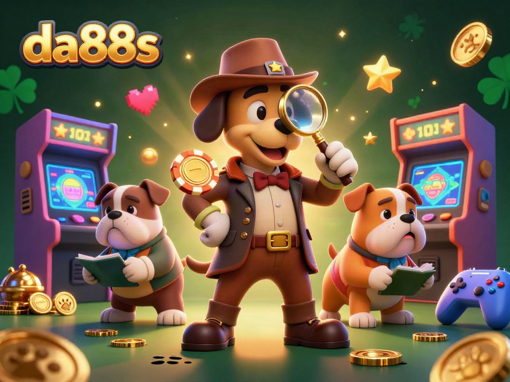 Engaging scene of da88s detective discovering poker chip clues amid a vibrant casino atmosphere.