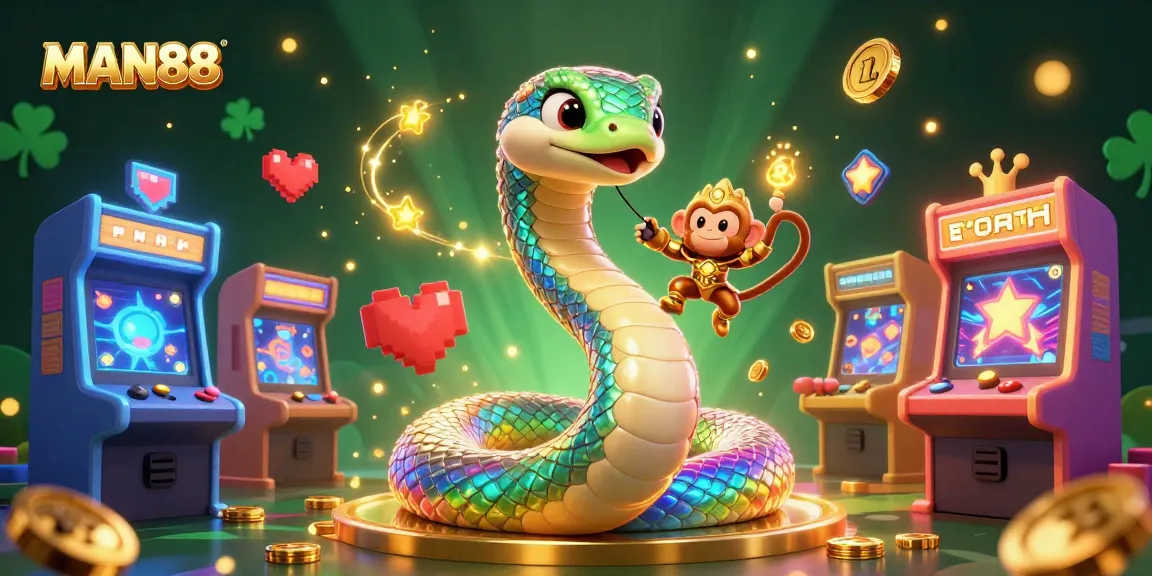 Experience the thrill of MAN88 with vibrant 3D cartoon gaming elements and a magical atmosphere.