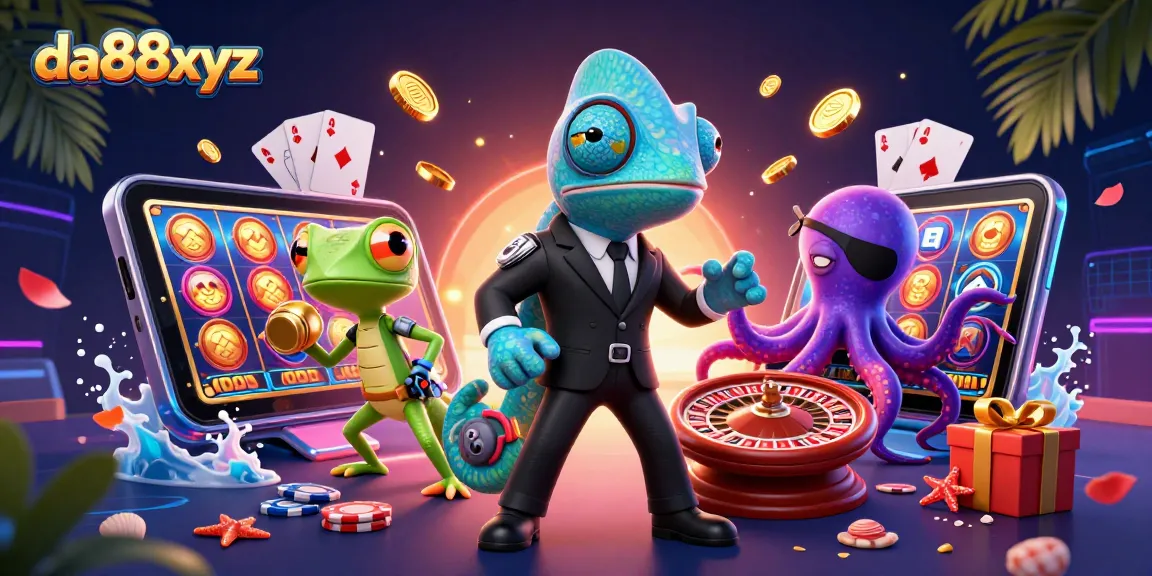 Experience thrill with da88xyz's thrilling casino action, showcasing vibrant characters and dynamic gaming elements.