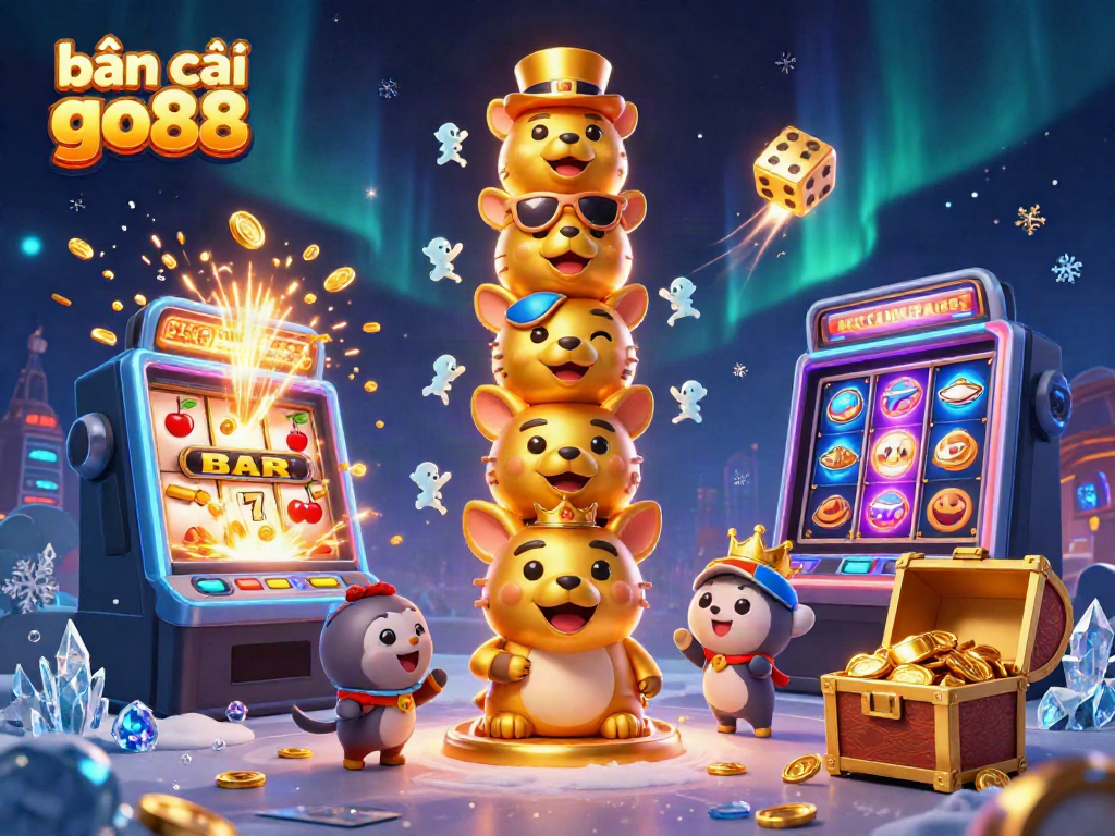 Bắn cá go88 features a vibrant 3D casino scene with dynamic characters and immersive game elements.