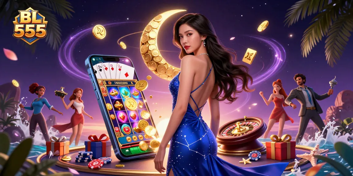 Experience the thrill of winning at BL 555 with vibrant slot games and rich casino elements.