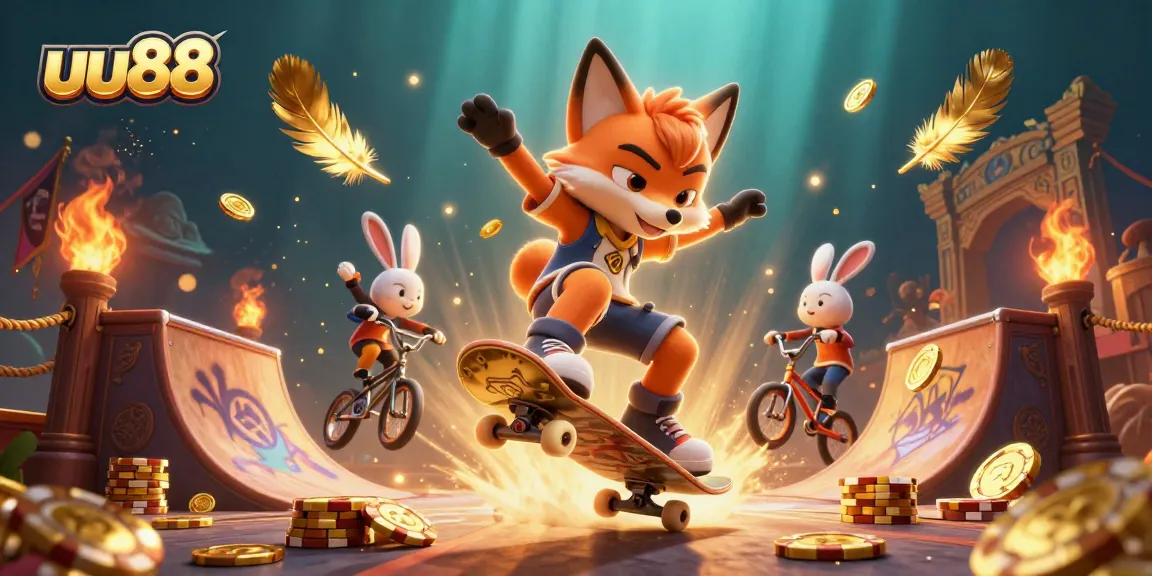 Experience thrilling gameplay at uu88 with animated characters celebrating casino fun in vibrant detail.