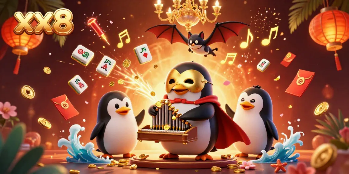 Experience exciting gameplay at xx8 with a dynamic scene featuring colorful characters and casino elements.