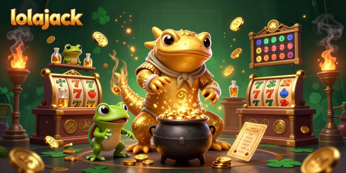 Experience the excitement at lolajack with golden elements and dynamic slot gaming action.