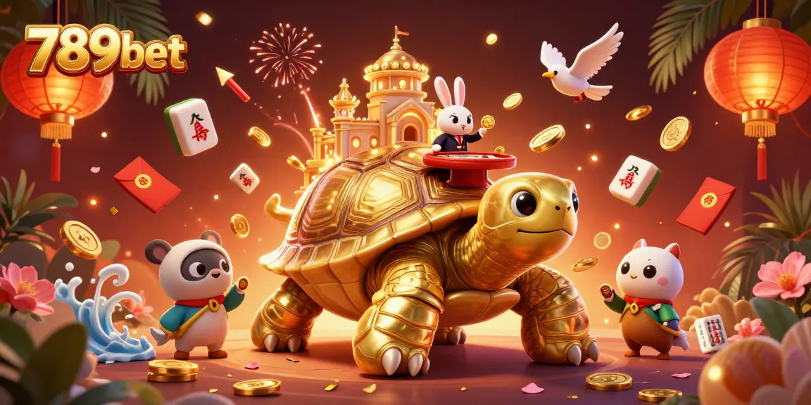 Experience thrilling gameplay at 789bet with golden tortoise casino scene and dynamic elements.
