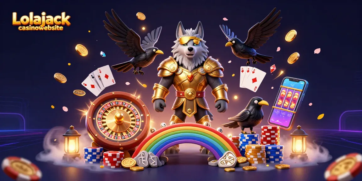 Experience exhilarating play at the Lolajack casinowebsite with vibrant symbols and golden rewards.